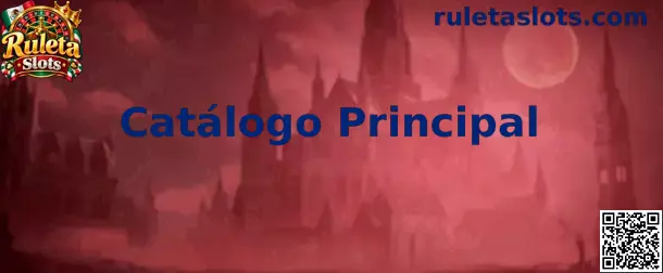 Vista ilustrativa del Catálogo Principal de Ruleta Slots con categorías y opciones de navegación